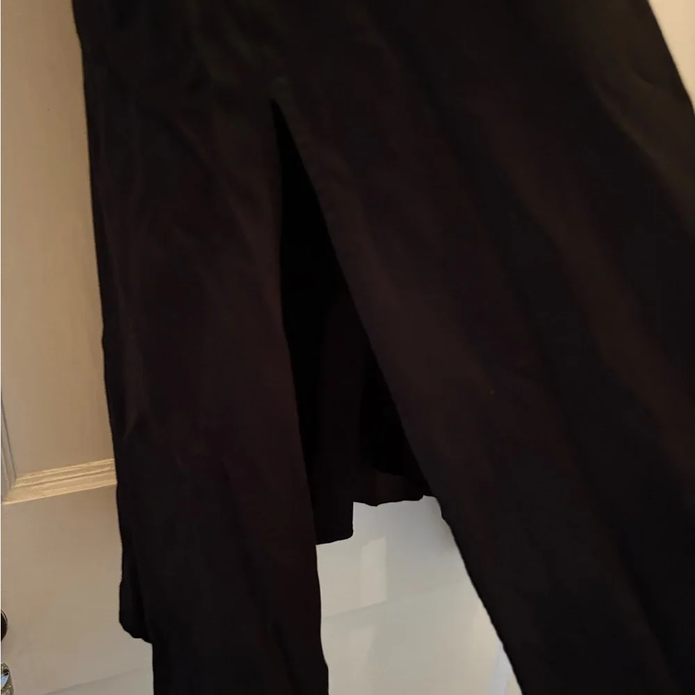 ALC Black Midi A-Line Skirt with High-Low Hem - Picture 2 of 5